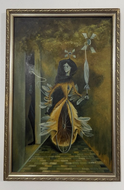 REMEDIOS VARO PAINTING OIL CANVAS SPANISH-MEXICAN PAINTER SURREALIST ART OLD gallery