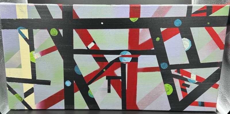 Mixed Medium Original Acrylic Spray Paint Abstract Painting