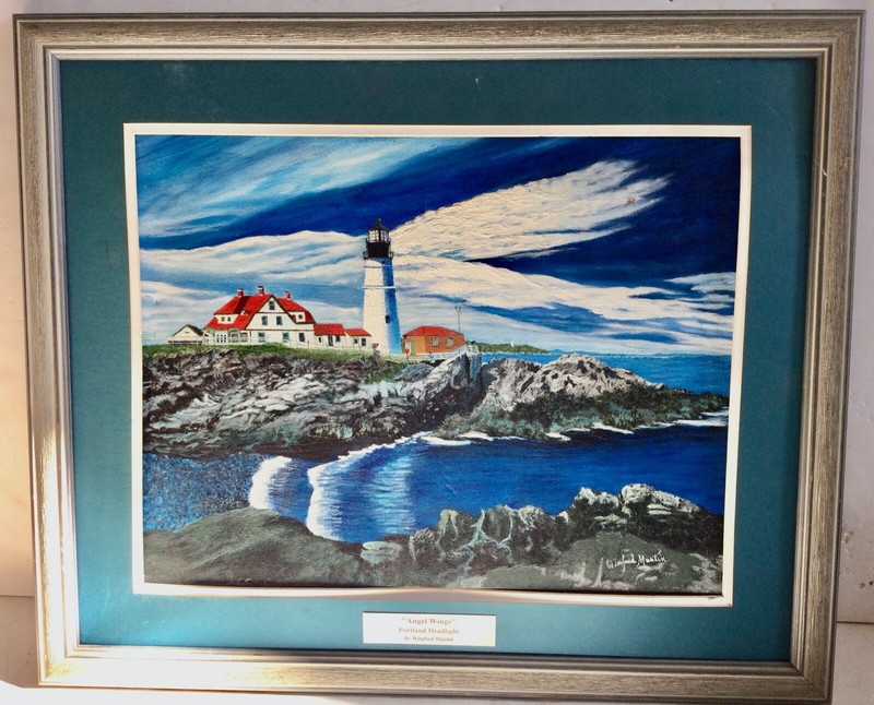 Portland Maine Winfred Martin -"Angel Wings" Headlight Lighthouse - Estate gallery