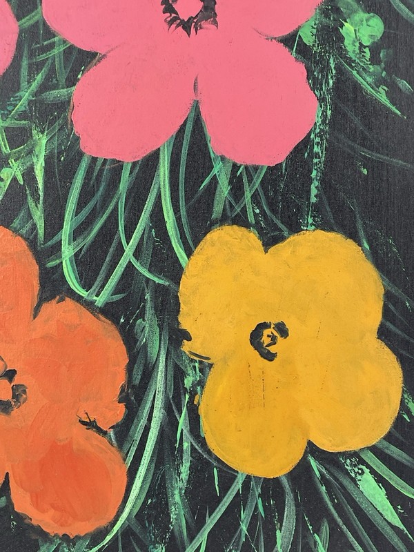 Andy Warhol (Handmade) mixed media on old paper signed and stamped pop art rare. gallery