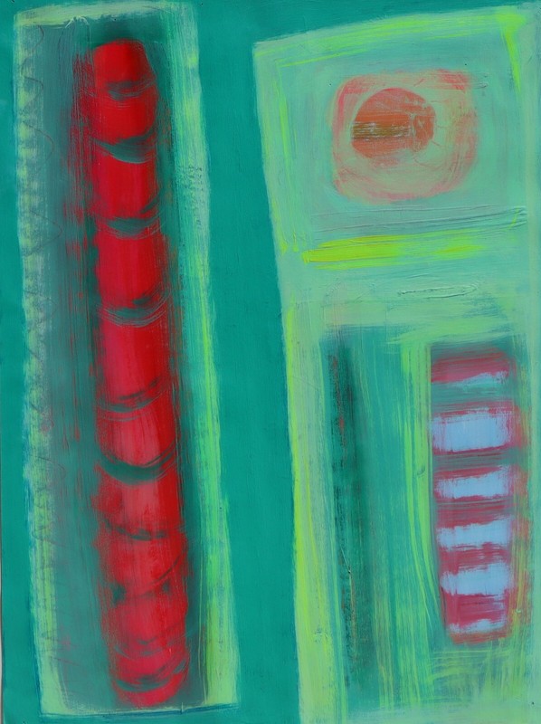HERB ALPERT Original Abstract Acrylic painting on paper "STEREO" 1991 gallery
