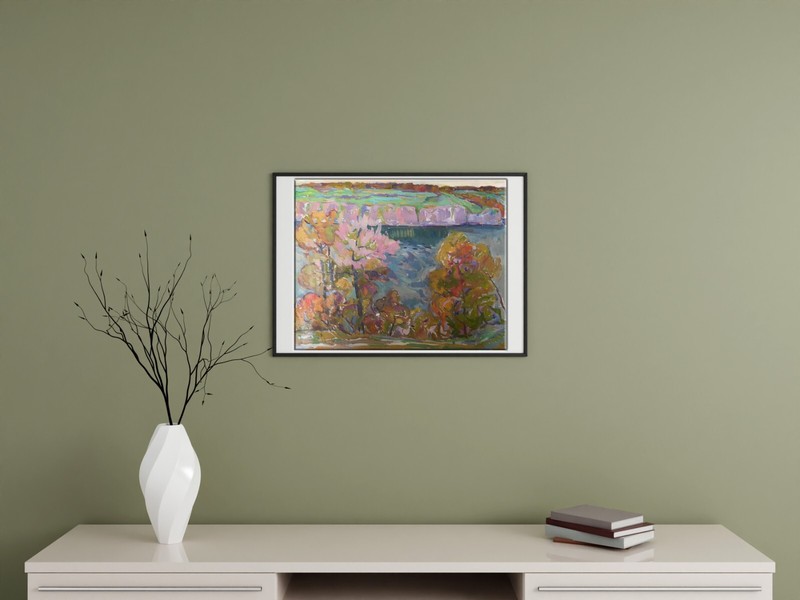 Oil Painting Autumn In The Mountains Peter T. Unframed Home Decor Art nAAA2207 gallery