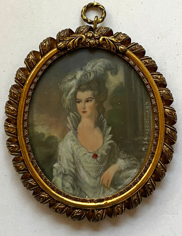 Signed Miniature Painting – Metal Frame – Masterful Work