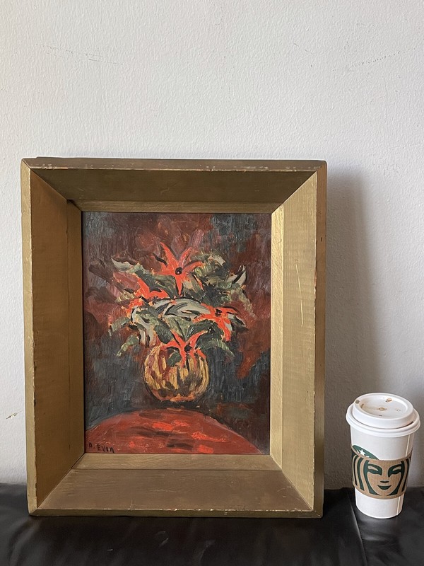 ANDRE EVEN FRENCH ANTIQUE MODERN STILL LIFE ABSTRACT OIL PAINTING VINTAGE 1950s gallery