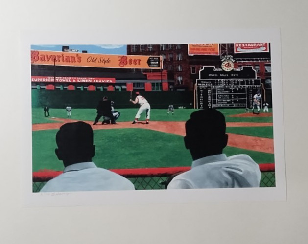 CROSLEY FIELD 1956 Brooklyn Dodgers vs Cincinnati Redlegs 14/100 Limited Edition