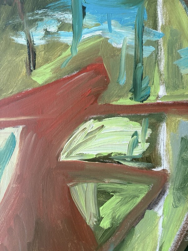 16”x20” Figure Abstract Archer Fantasy Painting Landscape Original Signed Canvas gallery