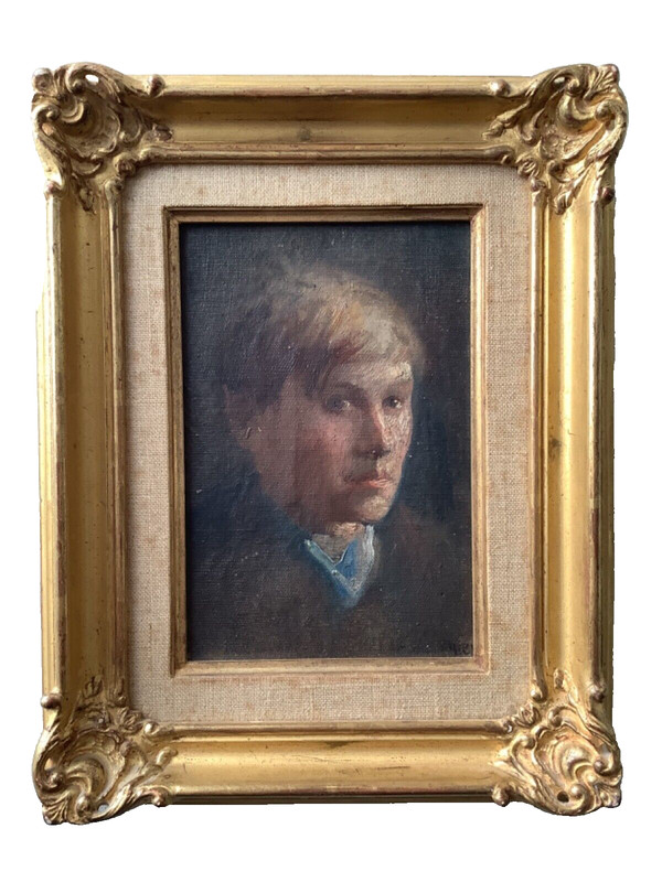 Edward HOPPER ? Self-Portrait Man Oil Canvas Painting C1906 gallery