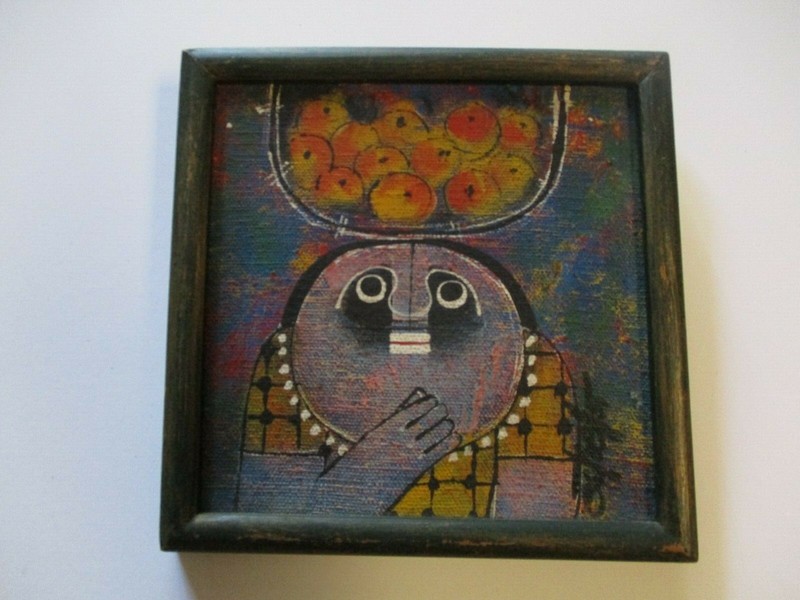 ESTRELLA FILIPINO MODERNIST PAINTING SMALL GEM EXPRESSIONIST PORTRAIT 1960’S