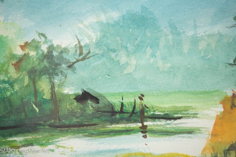 Beautiful Vintage Southeastern Asia Landscape Painting Impressionist, Fine! gallery