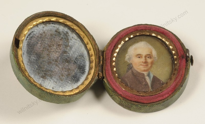 Attributed to Claude Bornet (1733-1804) «Portrait of a gentleman» miniature (m)