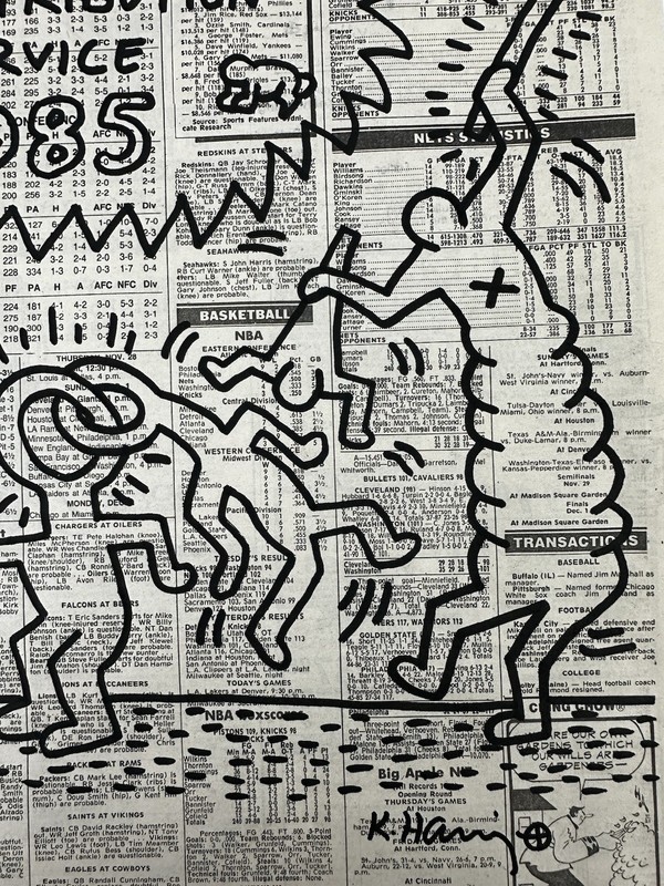 KEITH HARING UNTITLED ART DRAWING / PAINTING gallery