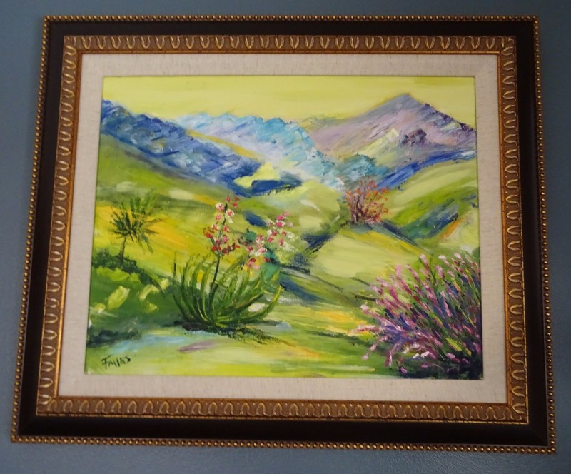 Elliot Fallas,Endless Summer,Framed Original Oil Painting/Canvas/Signed /COA.