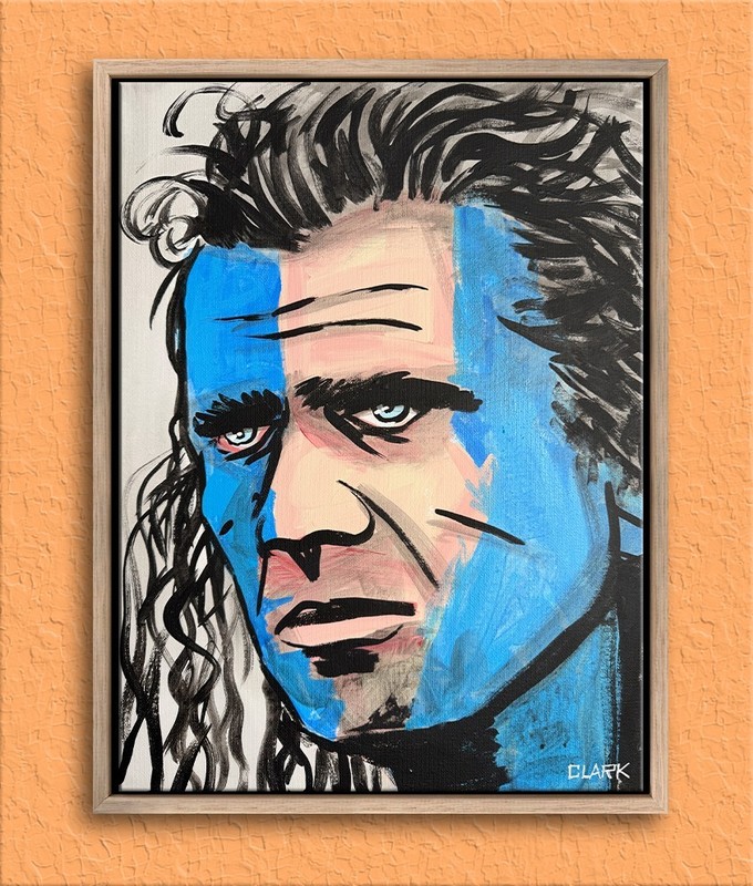 Original William Wallace "Braveheart" - 16x12" Acrylic Stretched Canvas