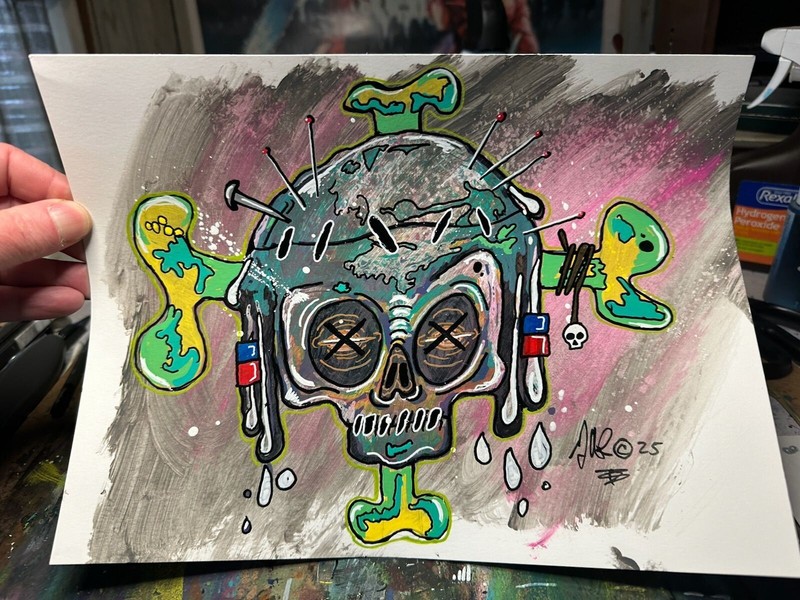 VOODOO ORIGINAL GEORGE SILLIMAN HORROR PAINTING ILLUSTRATION LOWBROW ART