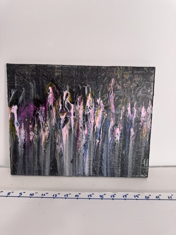 Vibrant Abstract Acrylic Pour Painting – Modern Wall Art – Resin Coated