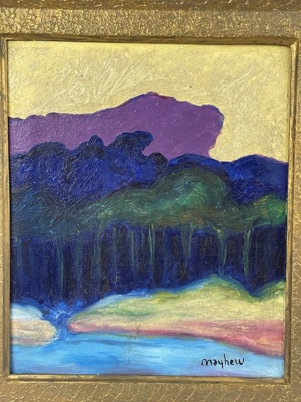 Richard Mayhew (Handmade) Oil on canvas painting signed & Framed gallery