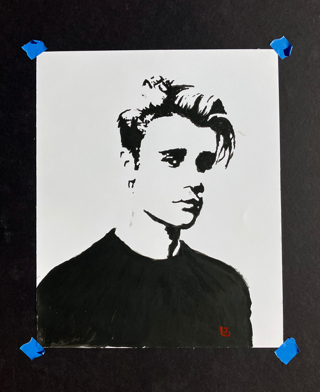 Justin Bieber 14X17 Original Abstact
