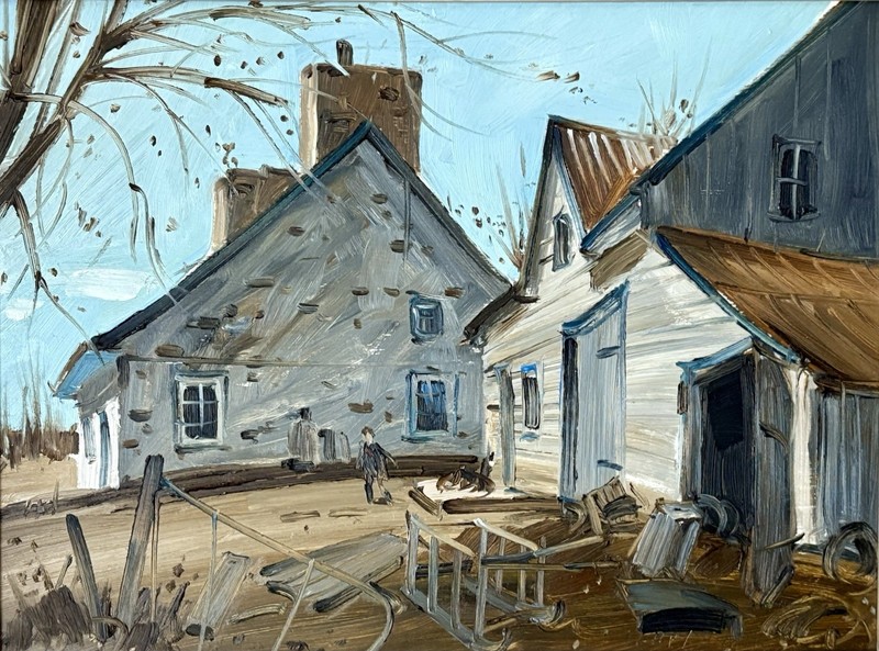 Tableau Terry Tomalty, ( 1935- ). Huile sur toile signée, 12×16 pouces.