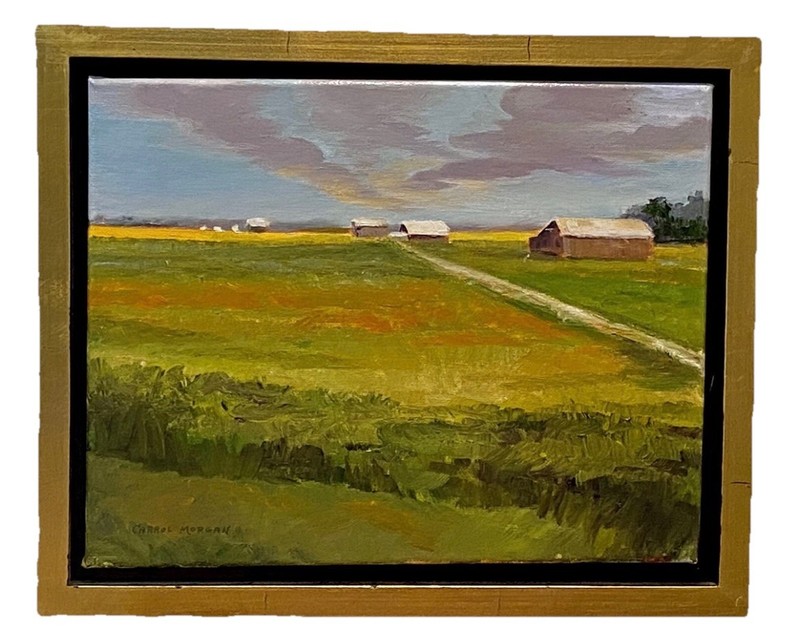 Carrol Morgan Original Oil Landscape Painting Virginia Farm Scene Signed Framed