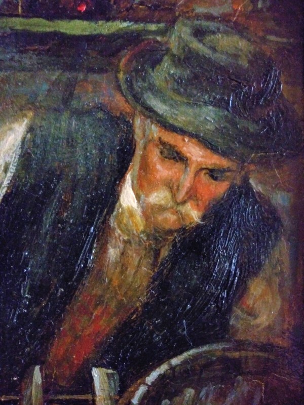 DONALD JAMES ZOLAN "The Old Barrel Maker" Framed Oil Painting On Wood gallery
