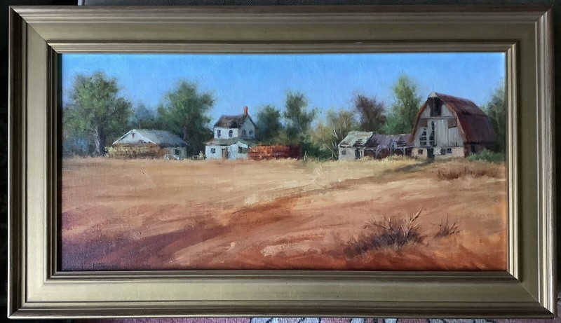 Carol Lee Thompson Rural Landscape Oil Painting “Tilgman Treasure” Framed