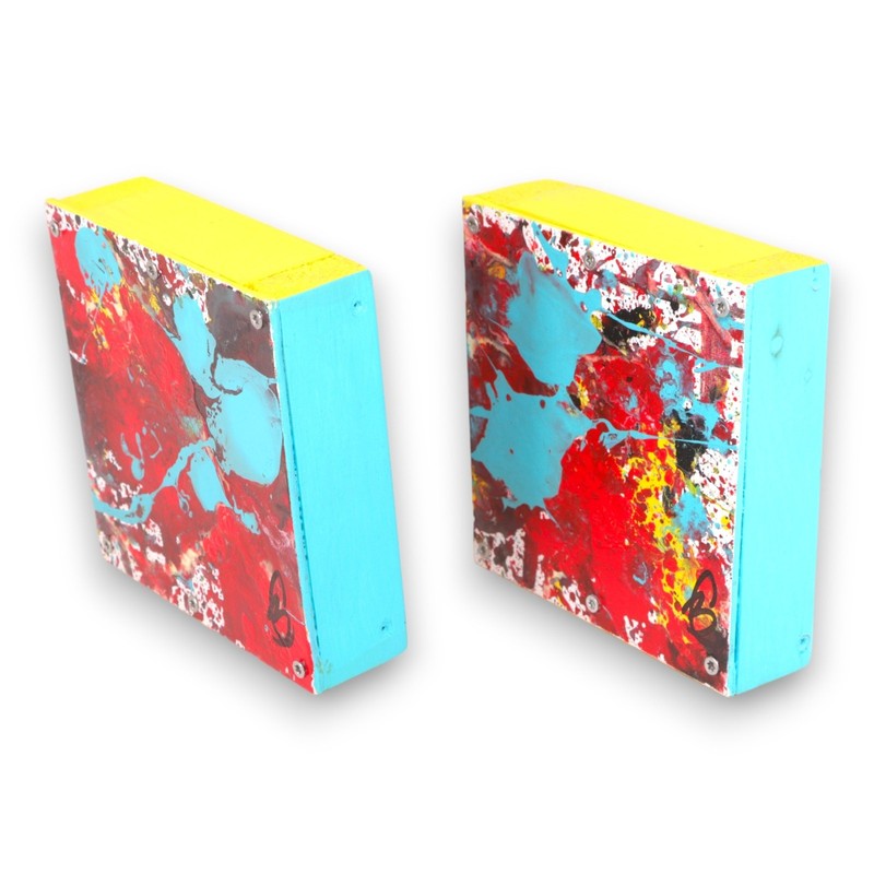 Arbstract Mixed Media on Board Box by Brandon Carter Dover NH 6×6