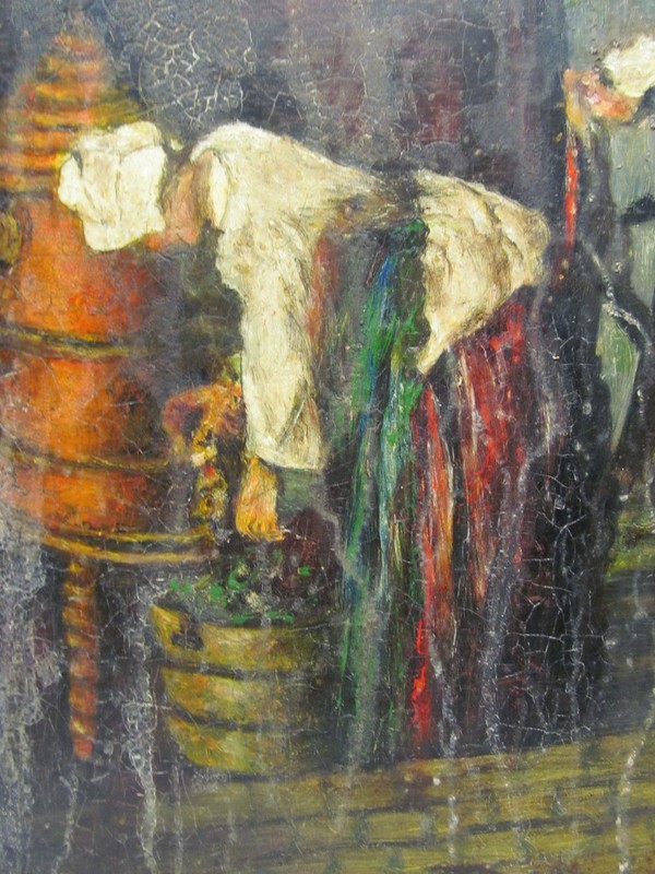 Guy PICHON (1933-2007) La Zireuse d`eau Maid on Barrel Oil Painting gallery