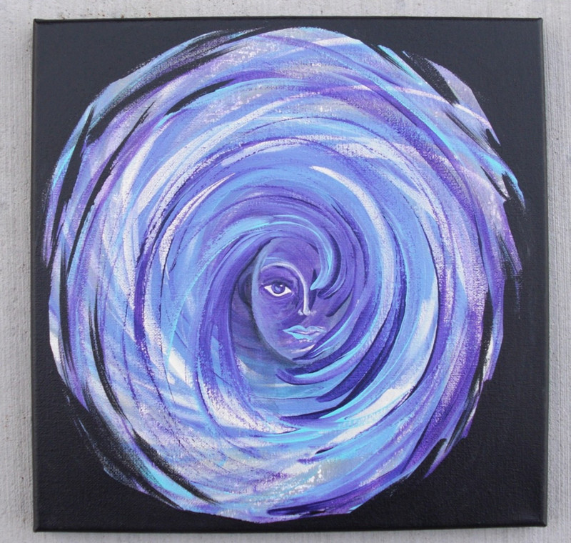 Window to the Soul – Original Painting Acrylic Small Art Galaxy Dream