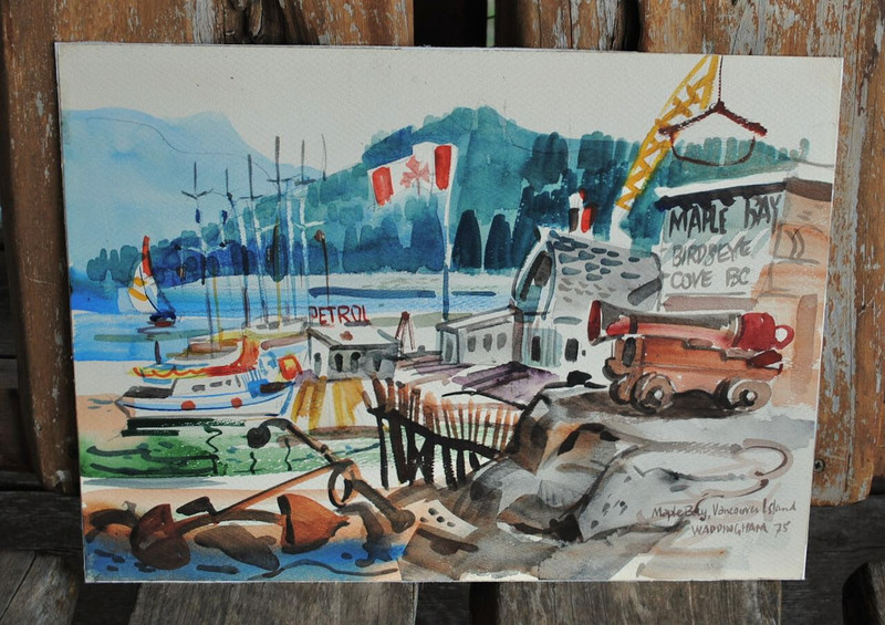 John Waddingham Painting Maple Bay Vancouver ISL Listed Oregon Artist Watercolor gallery