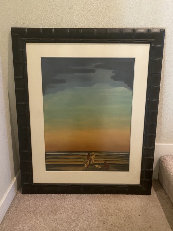 WOLFGANG WOLFF TAHITI RARE GOUCHE PAINTING BEAUTIFULLY ARCHIVALLY FRAMED LARGE