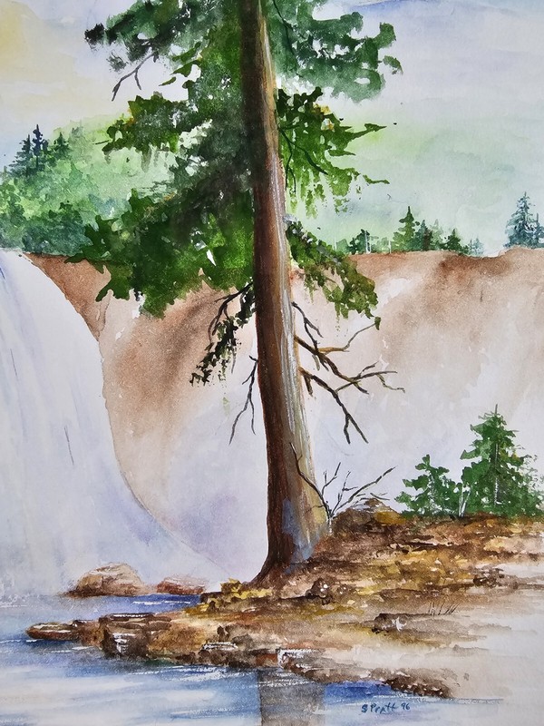Vintage Original Signed Samuel B. Pratt Watercolor Painting 18x16 Framed Art gallery