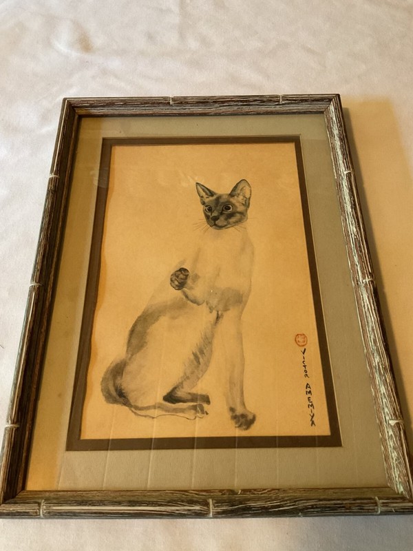 Original Art Watercolor Signed 12×16″ (8×12″)Wood Frame Double Mat Glass NICE!