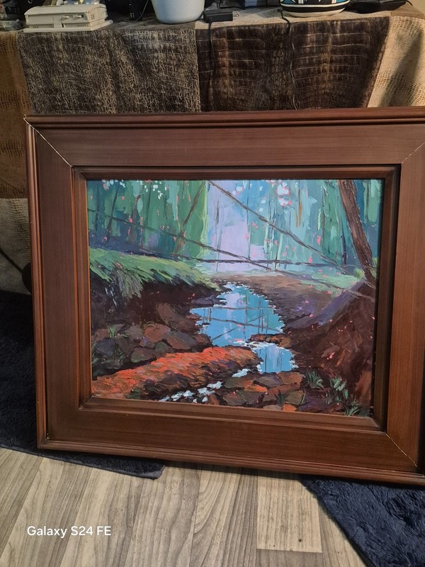 Florida Highwaymen Back water Cypress Swamp oil painting tribute painting 60's gallery