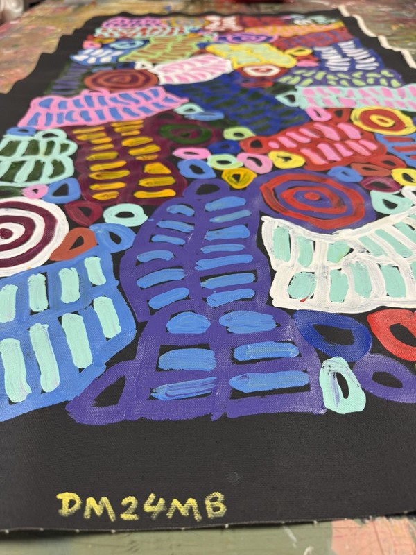 Dora Mbitjana 💕Aboriginal Art COA Supplied. 116cm X 59cm DM24MB gallery