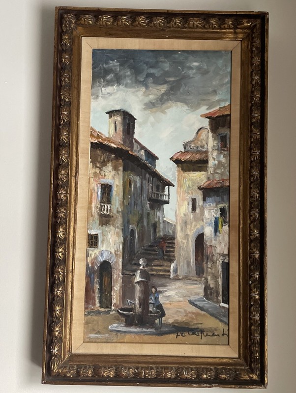 Jeanmarie Gallery Original Oil On Canvas Painting 28.5”T x16”W Carpentier