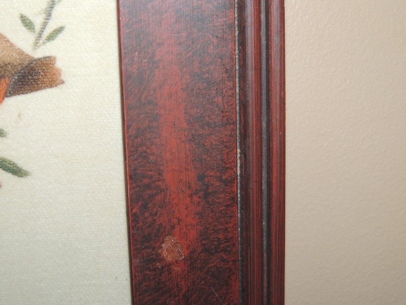 Dick & Marie DeVerter Theorem Painting on Velvet "Birds on Branch" Signed, Frame gallery