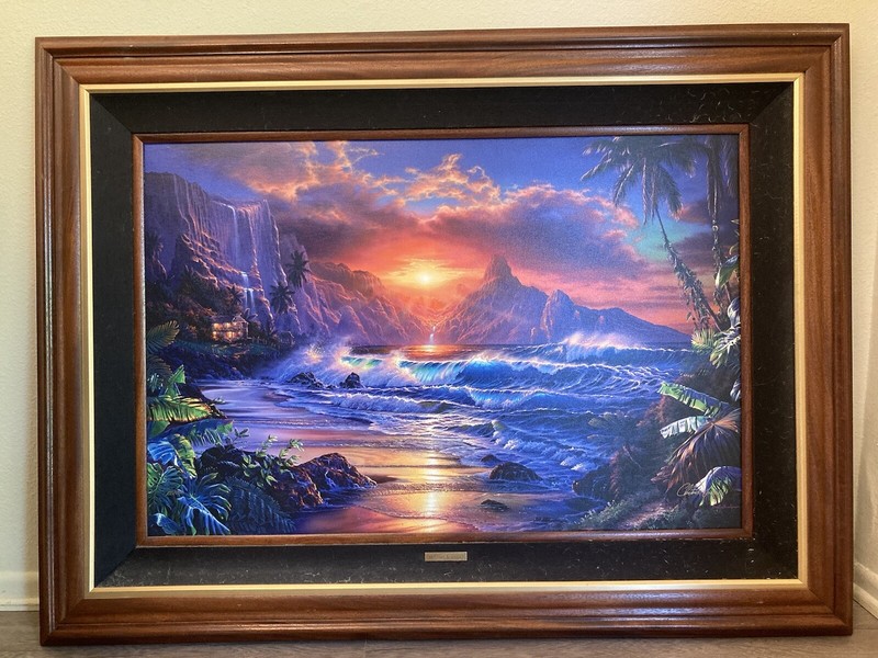 Original Christian Lassen Oil Painting of Hawaiian Landscape/ Seascape