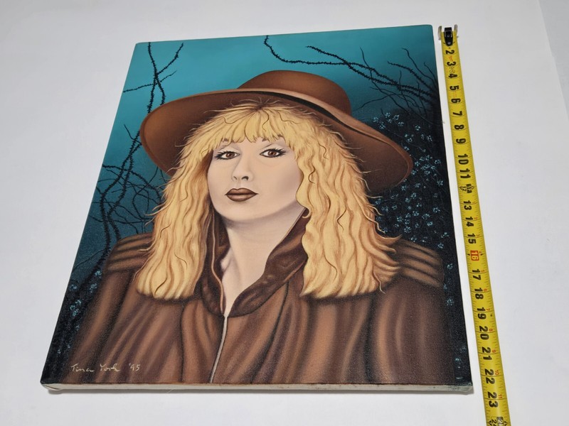 Stevie Nicks "Fleetwood Mac" Singer Original Painting On Canvas 19x23 Signed