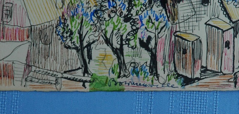 1941 Helen Malta WPA Expressionist Watercolor of A Church In Bowmansville PA gallery