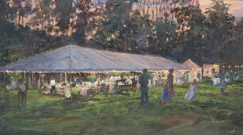 Peter Dallison American Large! 27" H x 38" W w/ Frame Impressionist Stunning! gallery