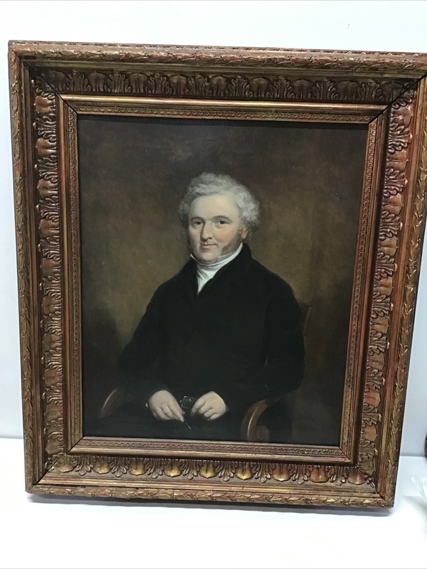 Antique Portrait Oil Painting Of Sir Percy Winter By William Henry Knight 1863