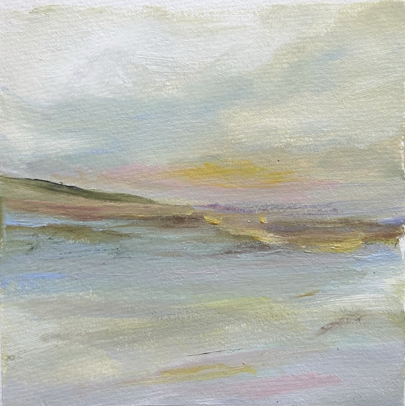Original painting – COASTAL ESSENCE NO. 53 – abstract landscape on paper