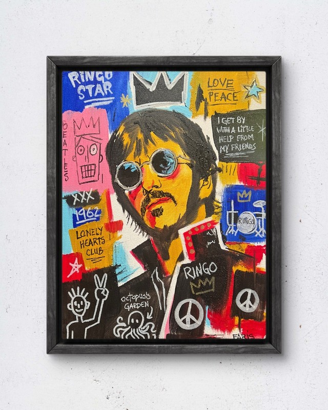 Faris Art-Ringo Star-11×14 Neo Expressionism Original Artwork on Canvas