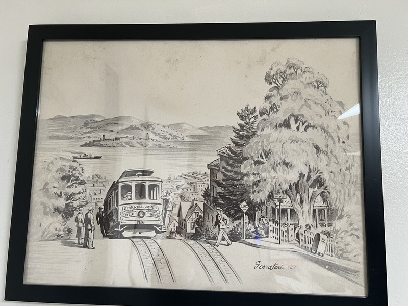 Frank Serratoni Lithograph- World Famous #42 Cable Car- San Francisco gallery
