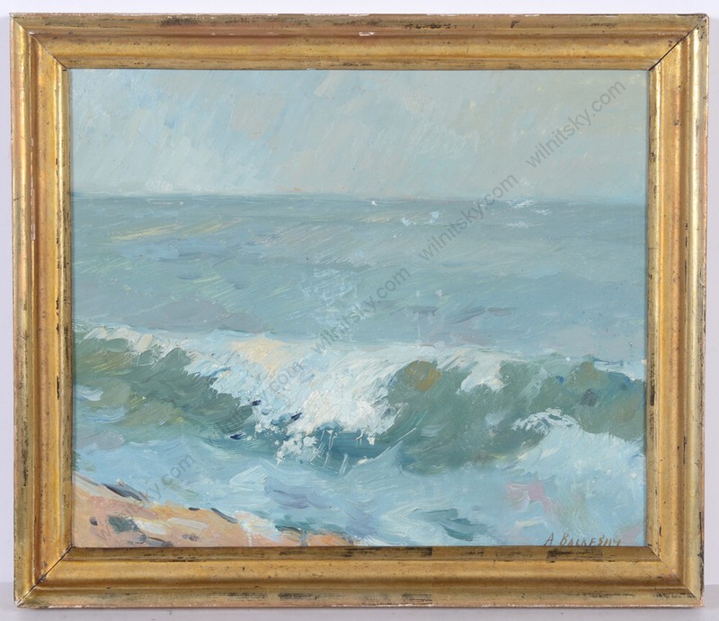 Anatoli Vaskevich (b.1936), «Surf», Oil Painting, 1960s