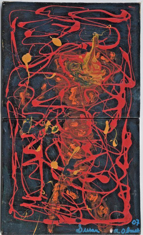 Abstract «Sunset» by Susan Olmetti 20″ x 12″ Oil painted 2007 Hotel Chelsea NYC