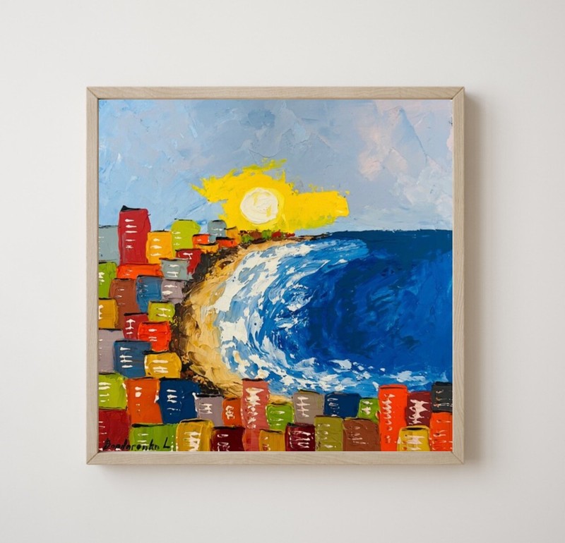 Los Angeles Painting Cityscape Original Art Los Angeles Art City Oil Painting