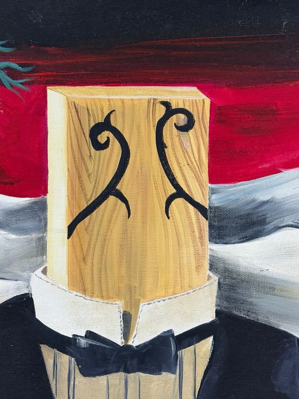 René Magritte (Handmade) Oil On Canvas Painting signed and stamped gallery