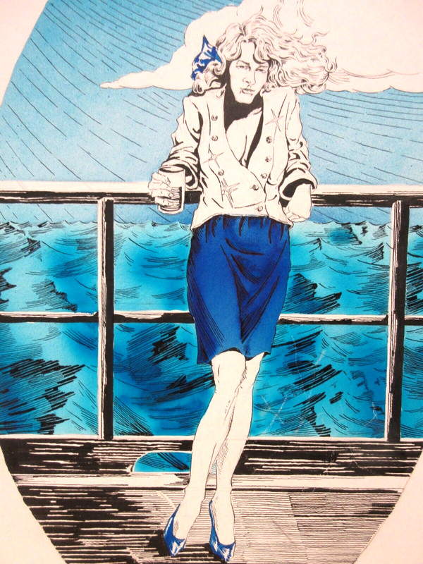 1989 ORIGINAL PAINTING signed GUSTAFSON FASHION ILLUSTRATION COMMERCIAL ART gallery