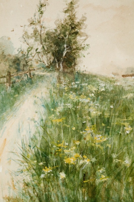 Early 20th Century Watercolor, signed “Hiller” gallery